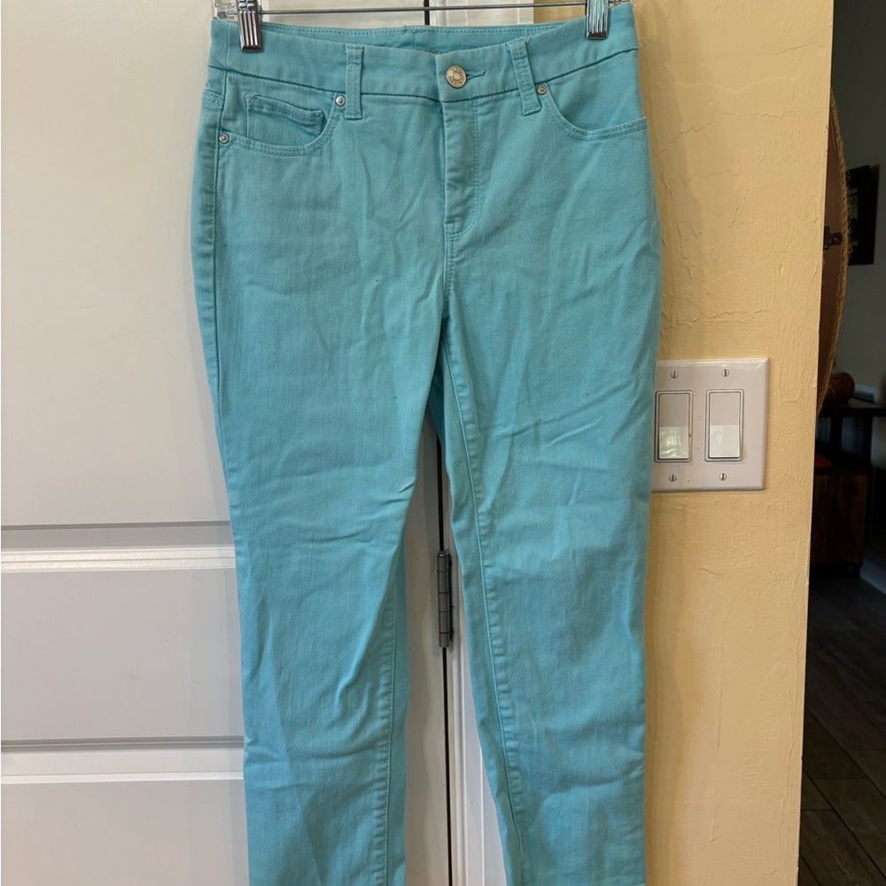 Chico's Turquoise Skinny Jeans